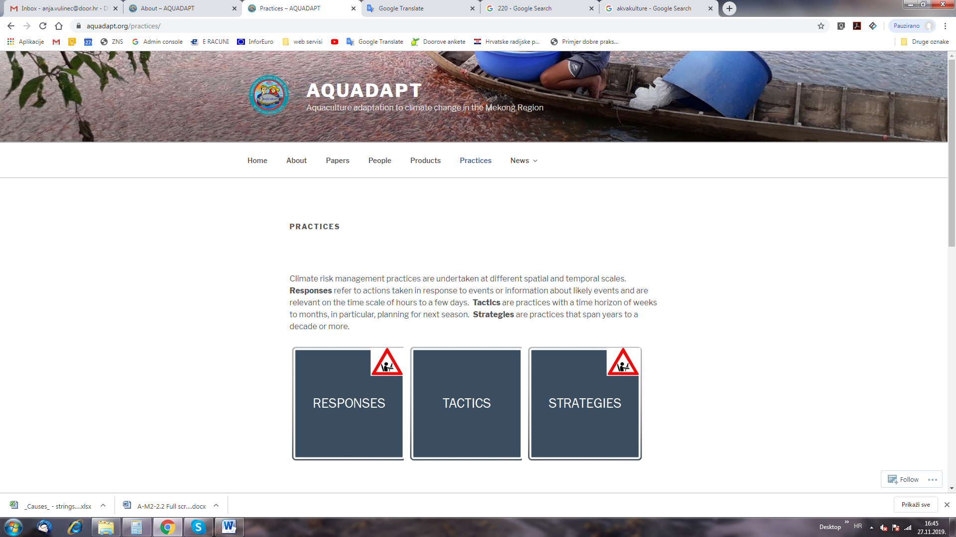 Aquadapt – Aquaculture adaptation to climate change